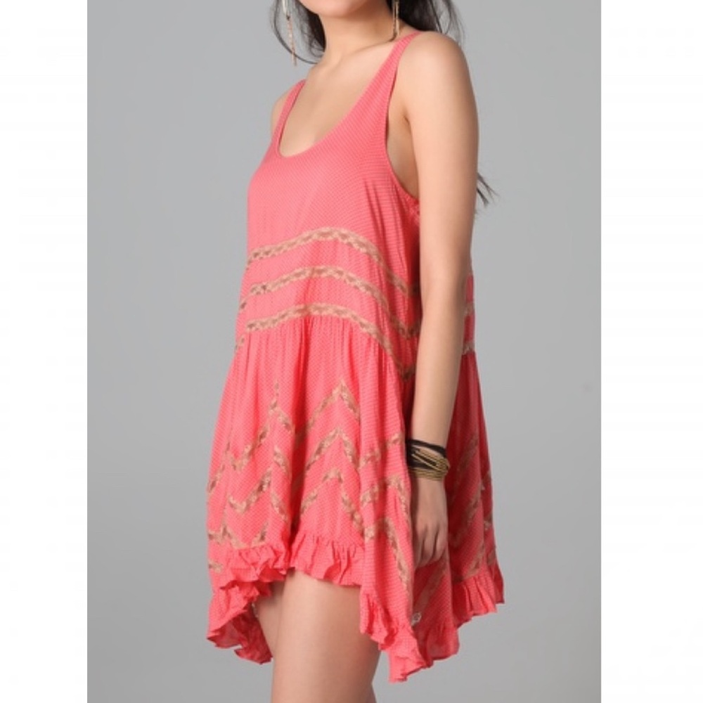 Free People Voile and Lace Trapeze Slip